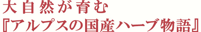 大自然が育む『アルプスの国産ハーブ物語』